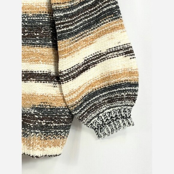 Super Soft Striped V-Neck Sweater – Relaxed Fit, All-Season - Picture 8 of 8